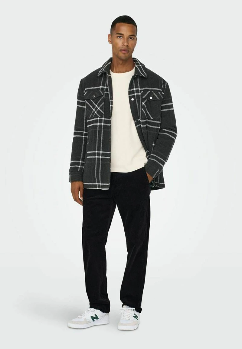 Only & Sons LOOSE CHECK - Leichte Jacke - Black 2 Only & Sons LOOSE CHECK - Leichte Jacke - Black – Bild 2