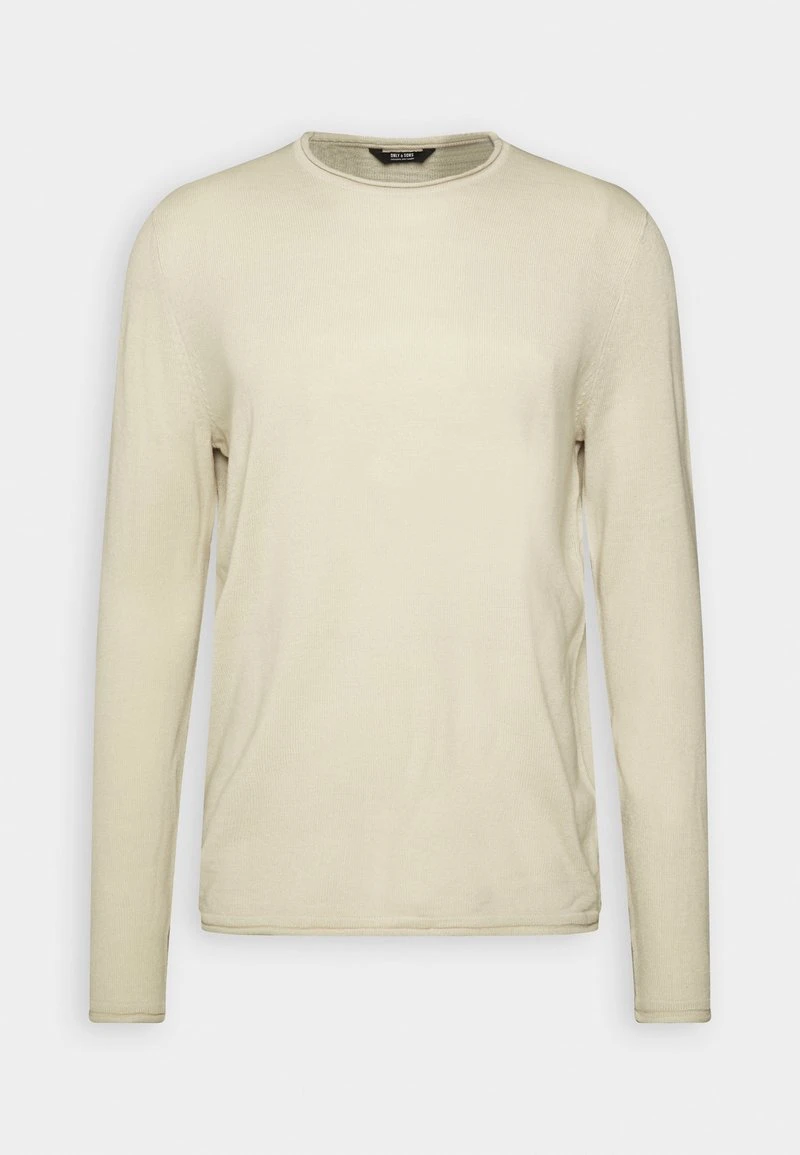 Only & Sons ONSLARSON CREW - Strickpullover - Silver Lining 1 Only & Sons ONSLARSON CREW - Strickpullover - Silver Lining