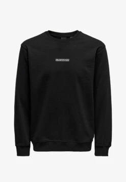 Only & Sons ONSELON LIFE REG LOGO - Sweatshirt - Black -Only and Sons Verkäufe 0743d74c0317431c91b76fd1f1740b41