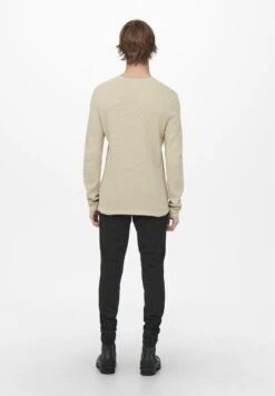 Only & Sons ONSPANTER CREW - Strickpullover - Beige -Only and Sons Verkäufe 08542fb22992467989c80b949346ddb9
