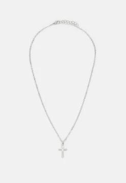 Only & Sons ONSCOLT CROSS NECKLACE UNISEX - Halskette - Silver-coloured