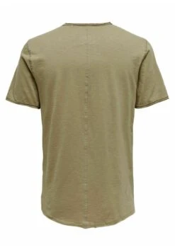 Only & Sons RUNDHALS LANGES KURZARM AUS ONSBEN - T-Shirt Basic - Beige -Only and Sons Verkäufe 17cf0185fbc84a499bdb4ca70c9c7b1f