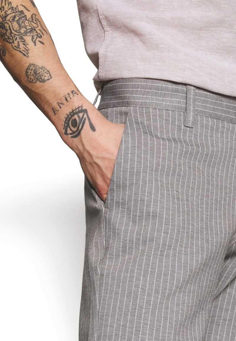 Only & Sons ONSMARK PANT STRIPE - Stoffhose - Light Grey Melange 5 Only & Sons ONSMARK PANT STRIPE - Stoffhose - Light Grey Melange – Bild 5