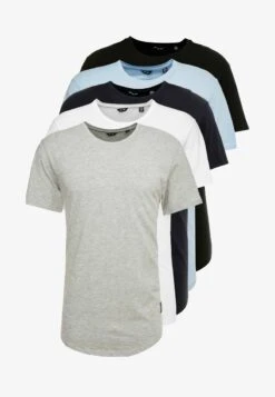 Only & Sons ONSMATT LONGY TEE 5 PACK - T-Shirt Basic - White -Only and Sons Verkäufe 1a1b9095d8e04227945a9e625262dc0a