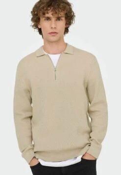 Only & Sons Polo Shirt - Silver Lining -Only and Sons Verkäufe 1de060e7202749b49e8daf4b4b123c9b