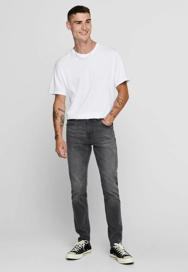 Only & Sons ONSWARP BASIC STRETCH TAPERED - Jeans Slim Fit - Grau 2 Only & Sons ONSWARP BASIC STRETCH TAPERED - Jeans Slim Fit - Grau – Bild 2