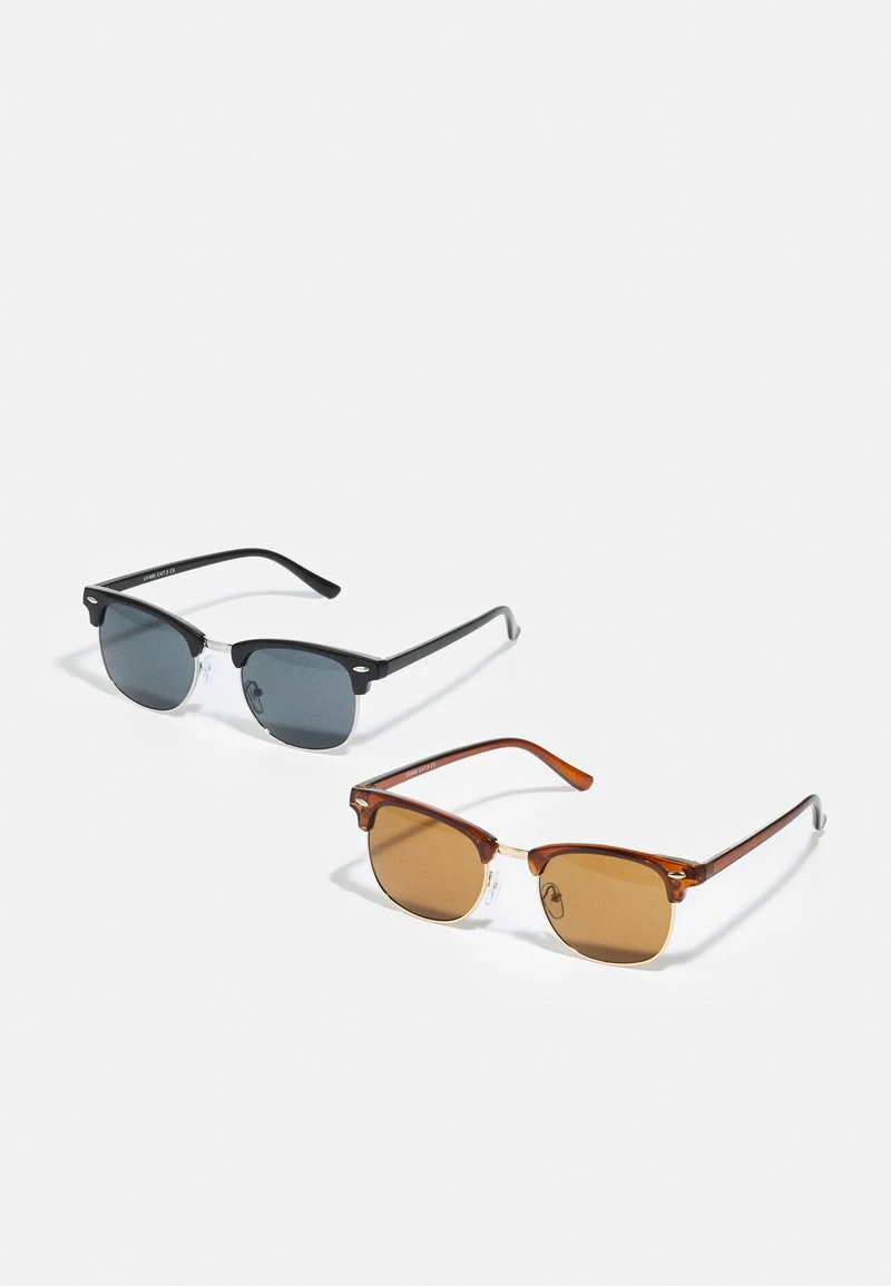 Only & Sons SUNGLASSES 2 PACK - Sonnenbrille - Brown Stone/club Black 1 Only & Sons SUNGLASSES 2 PACK - Sonnenbrille - Brown Stone/club Black