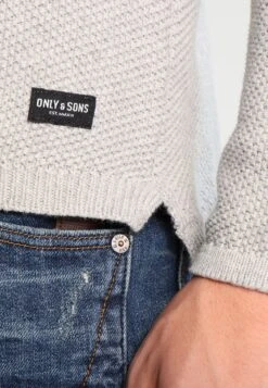 Only & Sons ONSDAN STRUCTURE CREW NECK - Strickpullover - Light Grey Melange -Only and Sons Verkäufe 2a3a066e551a4c449aa37a0d154032db