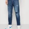 Only & Sons ONSAVI CROP - Jeans Tapered Fit - Dark Blue Denim