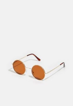 Only & Sons ONSSUNGLASSES ROUND UNISEX - Sonnenbrille - Chocolate Brown/gold-coloured -Only and Sons Verkäufe 318d00668eed498483e136f5a2c2df11 1