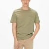 Only & Sons ONSROY REG SS SLUB POCKET NOOS - T-Shirt Basic - Chinchilla