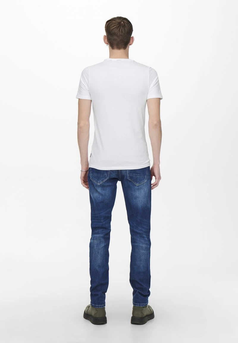 Only & Sons ONSBASIC SLIM O NECK 2 PACK - T-Shirt Basic - White 3 Only & Sons ONSBASIC SLIM O NECK 2 PACK - T-Shirt Basic - White – Bild 3
