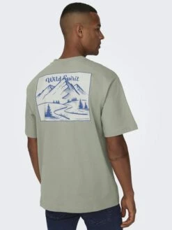 Only & Sons Print T-shirt - Seagrass -Only and Sons Verkäufe 3daa435ea6014b298641075849226902