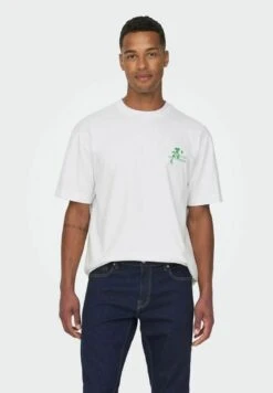 Only & Sons T-Shirt Print - Bright White -Only and Sons Verkäufe 3ebbc9c4af944019a937ff960a57a2be