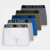 Only & Sons ONSKASPER COLOR TRUNKS 5 PACK - Panties - Winter Moss