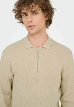 Only & Sons Polo Shirt - Silver Lining -Only and Sons Verkäufe 4765b7fd464e48d78fd86e78e41ca3ed