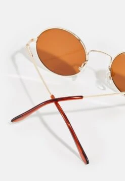 Only & Sons ONSSUNGLASSES ROUND UNISEX - Sonnenbrille - Chocolate Brown/gold-coloured -Only and Sons Verkäufe 4a683f6457904f07a228b0b33eb8a37d