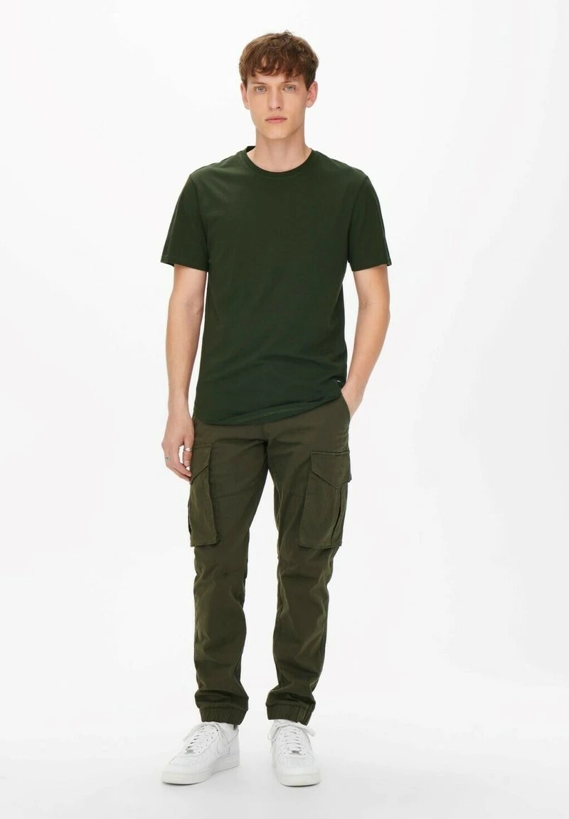 Only & Sons KURZARM ONSMATT - T-Shirt Basic - Dunkelgrün 2 Only & Sons KURZARM ONSMATT - T-Shirt Basic - Dunkelgrün – Bild 2