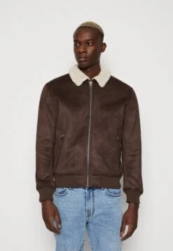 Only & Sons ONSTHOR JACKET - Kunstlederjacke - Seal Brown