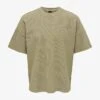 Only & Sons EINFARBIGES RUNDHAL WEITES KURZARM BASIC ONSBERKE - T-Shirt Basic - Beige