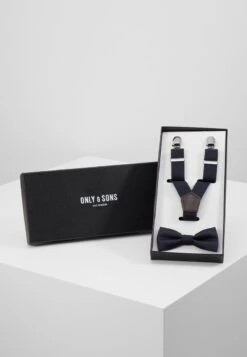 Only & Sons ONSBOWTIE SUSPENDER SET - Fliege - Dark Navy