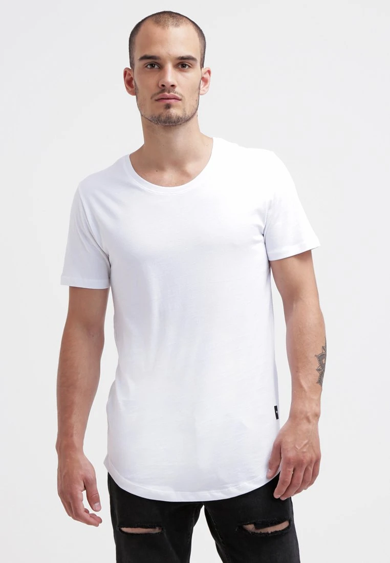 Only & Sons ONSMATT LONGY TEE - T-Shirt Basic - White 1 Only & Sons ONSMATT LONGY TEE - T-Shirt Basic - White