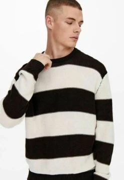 Only & Sons Strickpullover - Black/beige -Only and Sons Verkäufe 5ba2454ad9b6437db42b0d82b56e0932