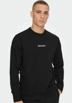 Only & Sons ONSELON LIFE REG LOGO - Sweatshirt - Black -Only and Sons Verkäufe 6247777dc54e464caffbf2b493d103a6