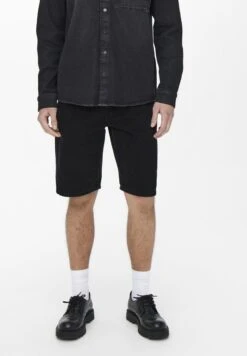 Only & Sons ONSAVI PK 1899 NOOS - Jeans Shorts - Black Denim