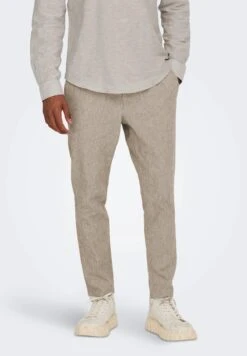 Only & Sons CROPPED LINUS - Jogginghose - Braun