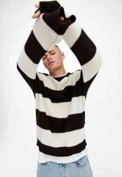 Only & Sons Strickpullover - Black/beige -Only and Sons Verkäufe 693de4fb52b04e359bf3f2b1fcc7534f