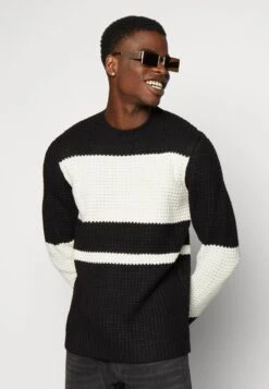 Only & Sons ONSEZLO STRAIGHT FIT BLOCK - Strickpullover - Black -Only and Sons Verkäufe 713519c42b8f4ca89f2782ce1c5c3dfe