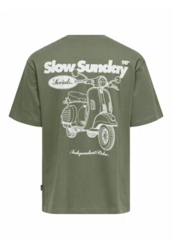 Only & Sons NATHAN - Print T-shirt - Agave Green -Only and Sons Verkäufe 7ad1793407ec4aee8651b0fe124777e1