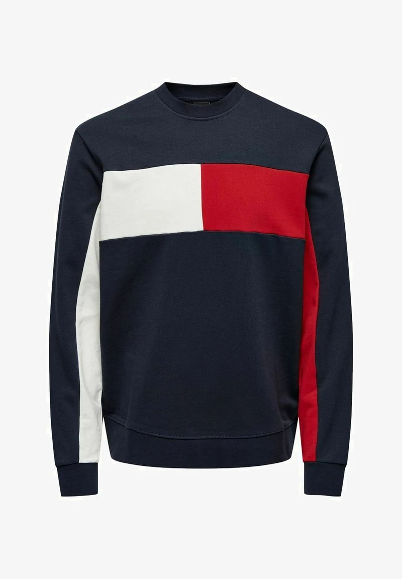 Only & Sons COLORBLOCK - Sweatshirt - Dark Navy 1 Only & Sons COLORBLOCK - Sweatshirt - Dark Navy