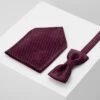 Only & Sons ONSTBOX THEO TIE SET - Einstecktuch - Cabernet/white