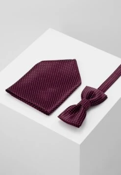 Only & Sons ONSTBOX THEO TIE SET - Einstecktuch - Cabernet/white