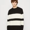 Only & Sons ONSCOBY BLOCK CREW - Strickpullover - Black