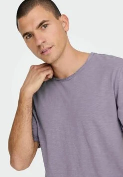Only & Sons RUNDHALS LANGES KURZARM AUS ONSBEN - T-Shirt Basic - Lila -Only and Sons Verkäufe 7f390a111d714ef6b4ea00db3d583257
