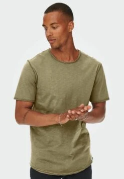 Only & Sons RUNDHALS LANGES KURZARM AUS ONSBEN - T-Shirt Basic - Beige -Only and Sons Verkäufe 8191c3ee78a64454a6f757c501f63966