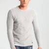 Only & Sons ONSDAN STRUCTURE CREW NECK - Strickpullover - Light Grey Melange