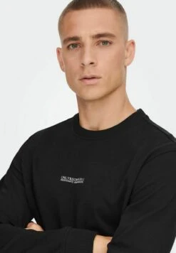 Only & Sons ONSELON LIFE REG LOGO - Sweatshirt - Black -Only and Sons Verkäufe 869746050801436f9f5748f5184087f5