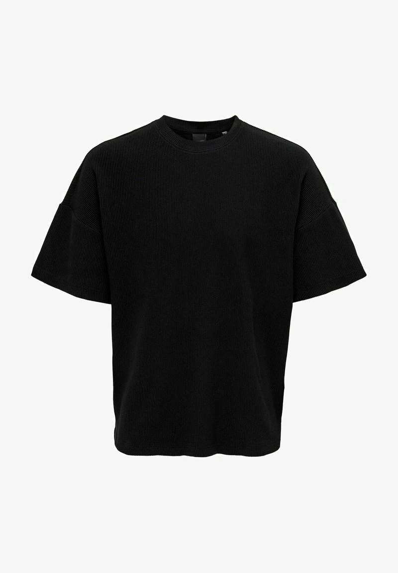 Only & Sons EINFARBIGES RUNDHAL WEITES KURZARM BASIC ONSBERKE - T-Shirt Basic - Schwarz 3 Only & Sons EINFARBIGES RUNDHAL WEITES KURZARM BASIC ONSBERKE - T-Shirt Basic - Schwarz – Bild 3