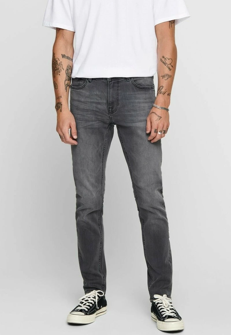 Only & Sons ONSWARP BASIC STRETCH TAPERED - Jeans Slim Fit - Grau 1 Only & Sons ONSWARP BASIC STRETCH TAPERED - Jeans Slim Fit - Grau