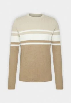 Only & Sons ONSNIGUEL BLOCK CREW - Strickpullover - Silver Lining