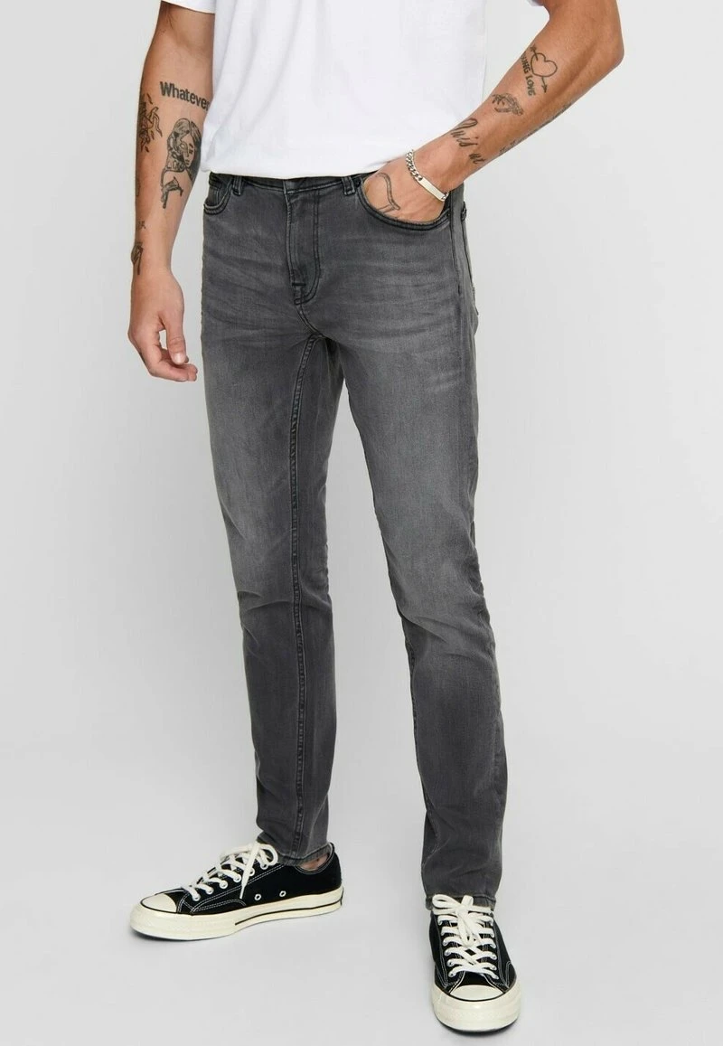 Only & Sons ONSWARP BASIC STRETCH TAPERED - Jeans Slim Fit - Grau 4 Only & Sons ONSWARP BASIC STRETCH TAPERED - Jeans Slim Fit - Grau – Bild 4