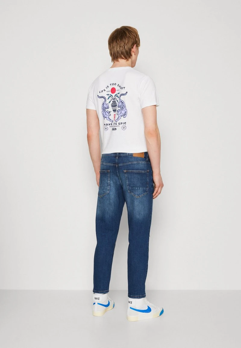 Only & Sons ONSAVI CROP - Jeans Tapered Fit - Dark Blue Denim 3 Only & Sons ONSAVI CROP - Jeans Tapered Fit - Dark Blue Denim – Bild 3