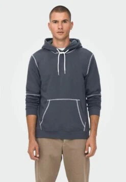 Only & Sons KONTRASTNAHT - Kapuzenpullover - Dark Navy -Only and Sons Verkäufe a39820167a254027bd3998c90598b189 1