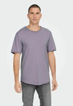 Only & Sons RUNDHALS LANGES KURZARM AUS ONSBEN - T-Shirt Basic - Lila