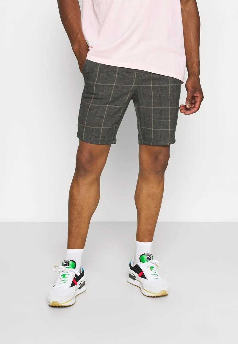 Only & Sons ONSLINUS CHECK - Shorts - Brown/stone 1 Only & Sons ONSLINUS CHECK - Shorts - Brown/stone