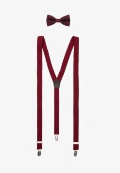 Only & Sons ONSBOWTIE SUSPENDER SET - Fliege - Bordeaux
